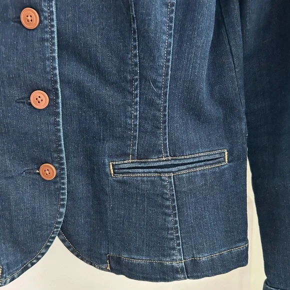 Lauren Ralph Lauren size 6 Peplum Denim Jacket - Picture 9 of 16